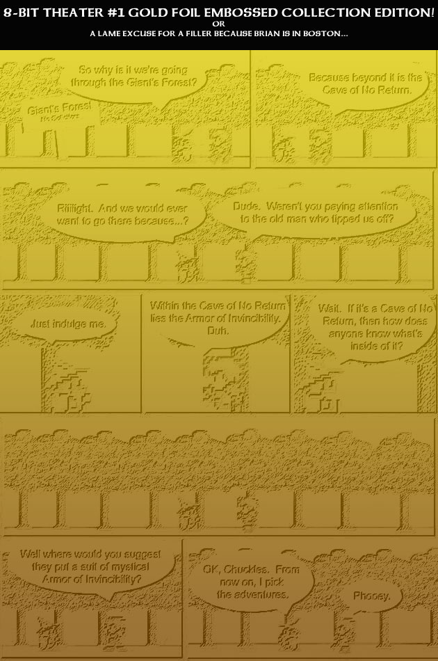 8-Bit Theater #1 Gold Foil Embossed Collection Edition!